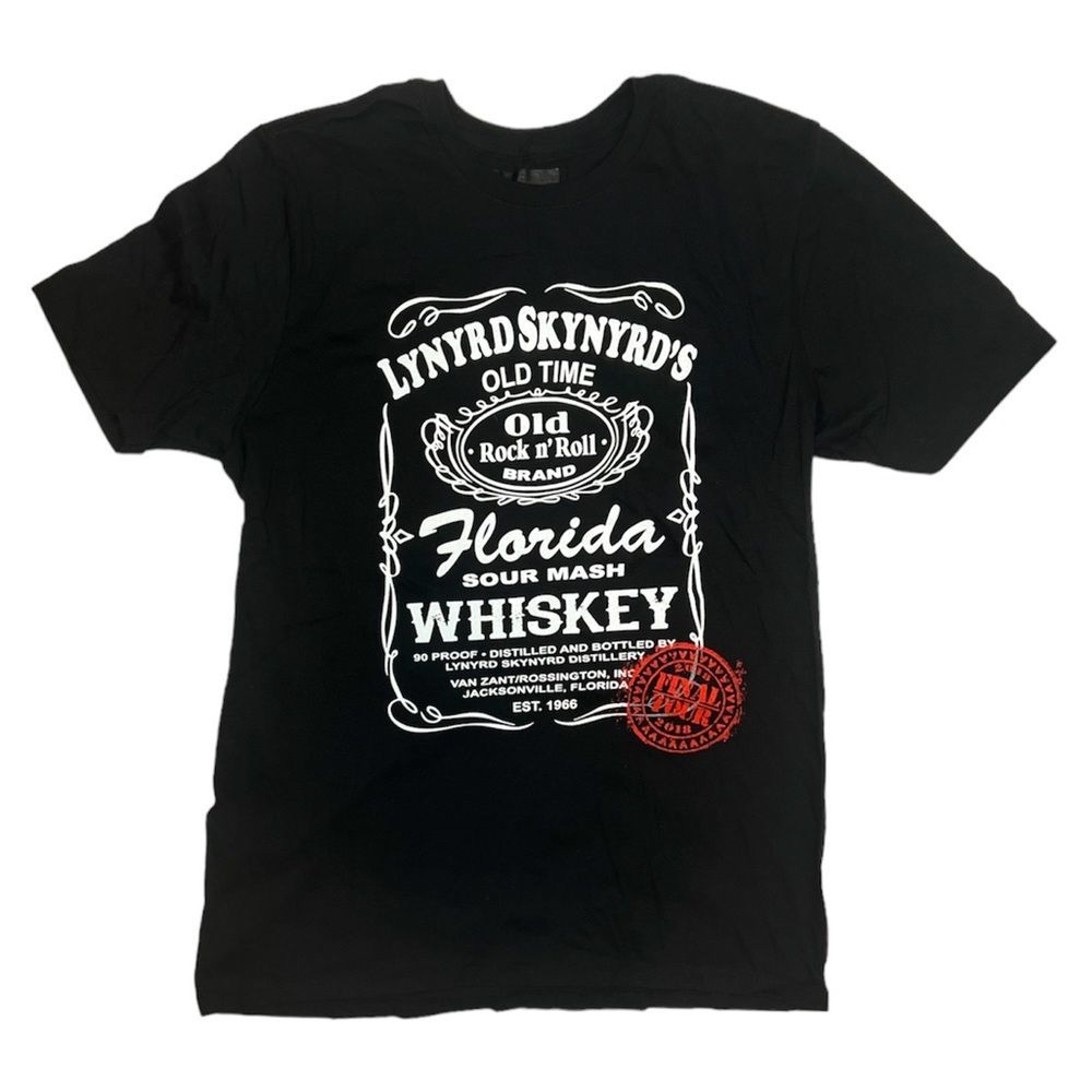 Lynyrd Skynyrd Farewell Concert 2018 Tour Black Skull Concert Tee Mens Size M
